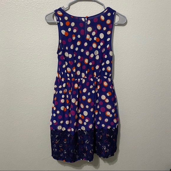 Anthropologie Color-Drenched Polka Dot Silk Dress - Picture 8 of 9